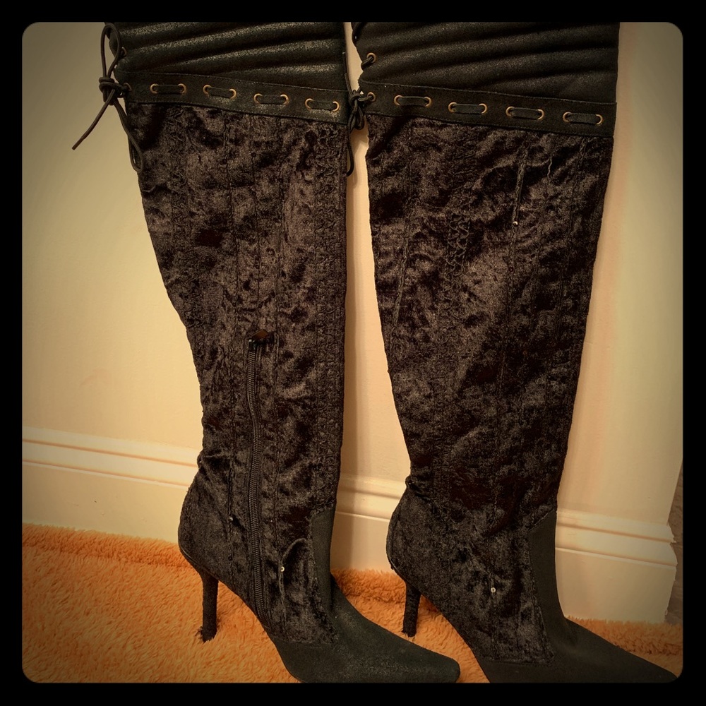 Tall black boots